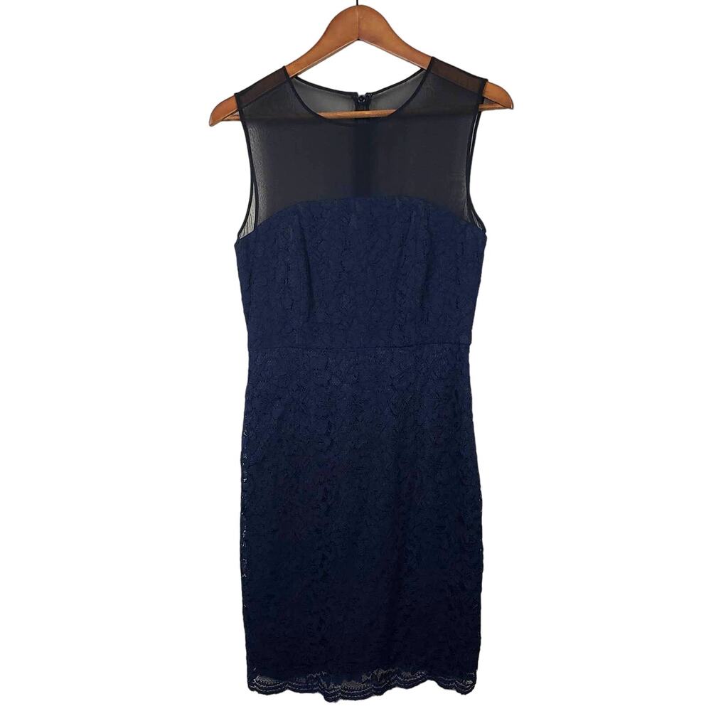 Diane Von Furstenberg Mesh and Lace Shift Dress - S RESHOOT